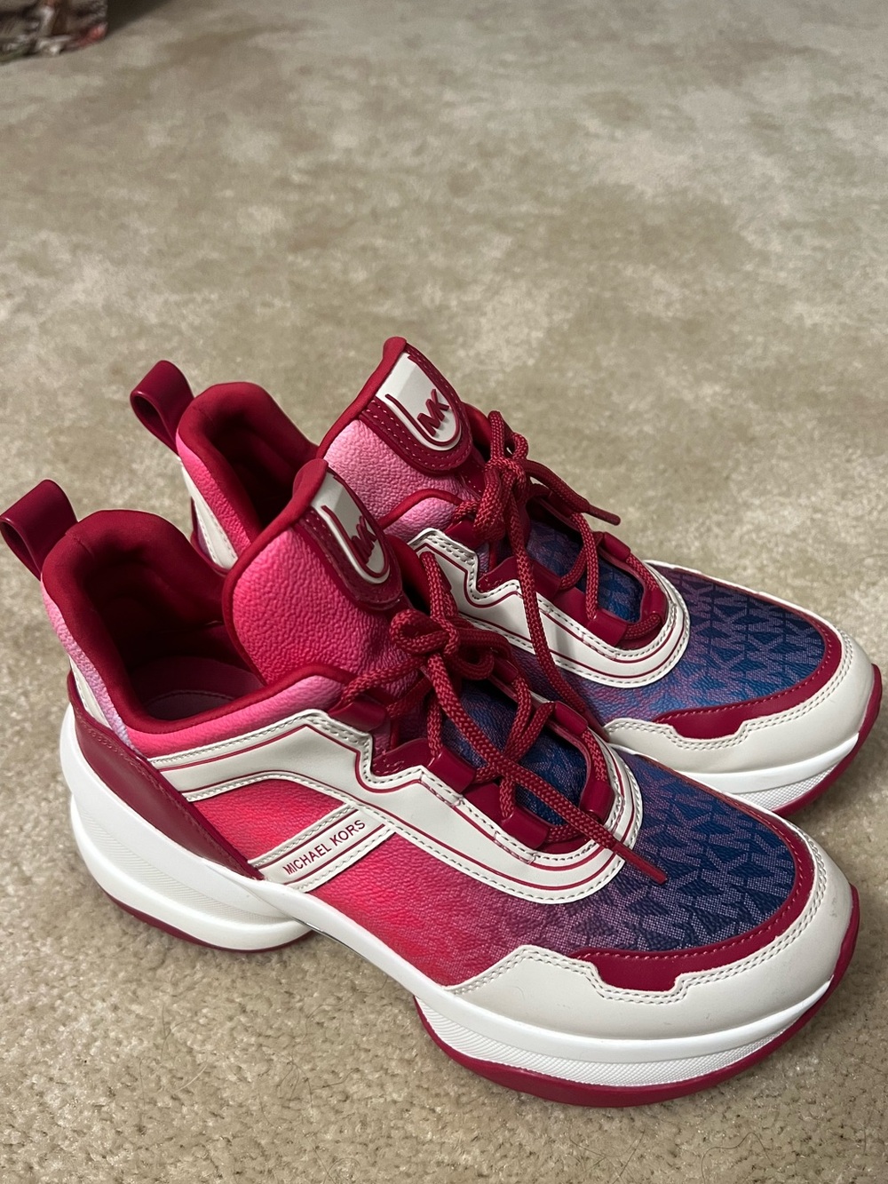 Michael Kors Women's Magenta & Navy Chunky Sneaker